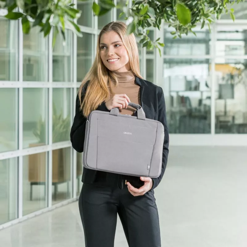 DICOTA Eco schlank Case Base - 11-12,5 inch notebooktas - grijs / 300d Rpet polyester