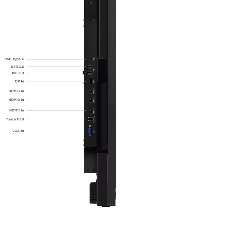 Lenovo ThinkVision T75 computermonitor 190,5 cm (75 inch) 3840 x 2160 pixel 4K Ultra HD LED touchscreen zwart