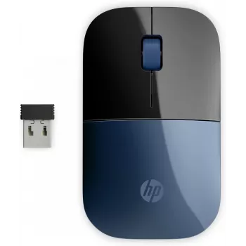 HP Z3700 blauwe draadloze muis, voor beide handen, optisch, RF draadloos, 1200 DPI, blauw