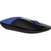 HP Z3700 blauwe draadloze muis, voor beide handen, optisch, RF draadloos, 1200 DPI, blauw
