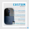 HP Z3700 blauwe draadloze muis, voor beide handen, optisch, RF draadloos, 1200 DPI, blauw
