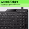 HP 405 multi-device verlicht bedraad toetsenbord, volledig formaat (100%), bedraad, USB, membraan, zwart