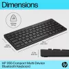 Compact Bluetooth-toetsenbord HP 355 – draadloze mechanische toetsen, zwart, 0,34 kg