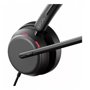 Lenovo 4Z21P85373 hoofdtelefoon/headset bedrade headset met hoofdbeugel voor kantoor/callcenter USB Type-C / USB Type-A zwart