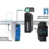 LevelOne Hilbert 10-poorts industriële Gigabit Smart Lite switch, 8x RJ45, 2x SFP