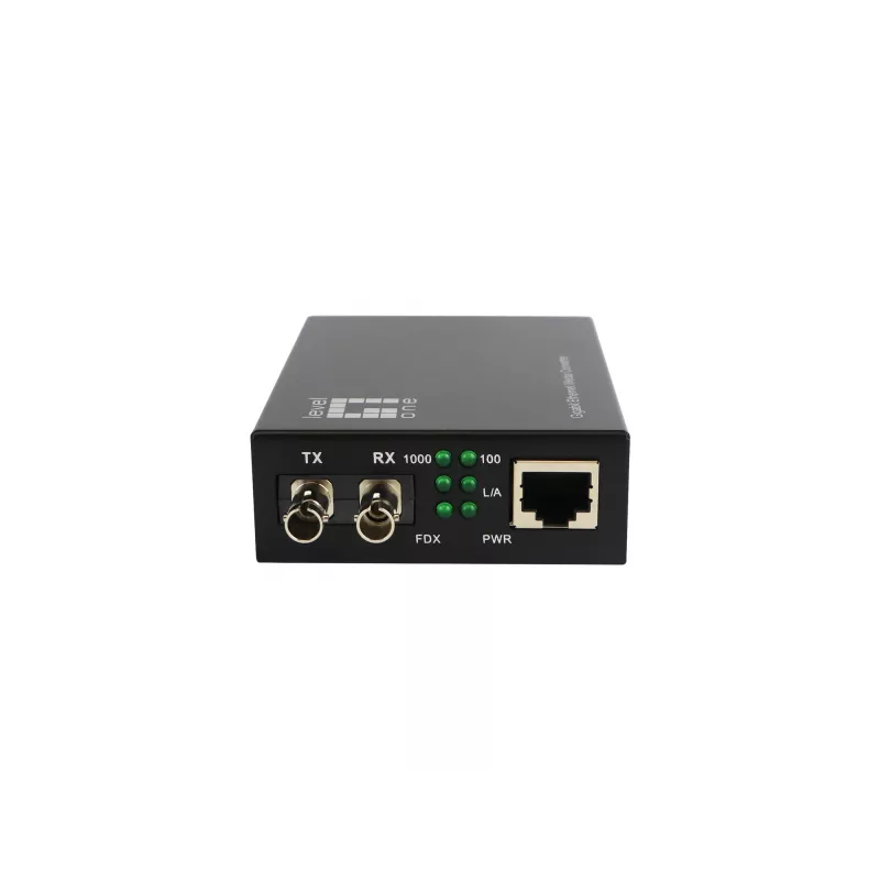 LevelOne RJ45 naar ST Gigabit mediaconverter, single-mode vezel, 1310nm, 20km