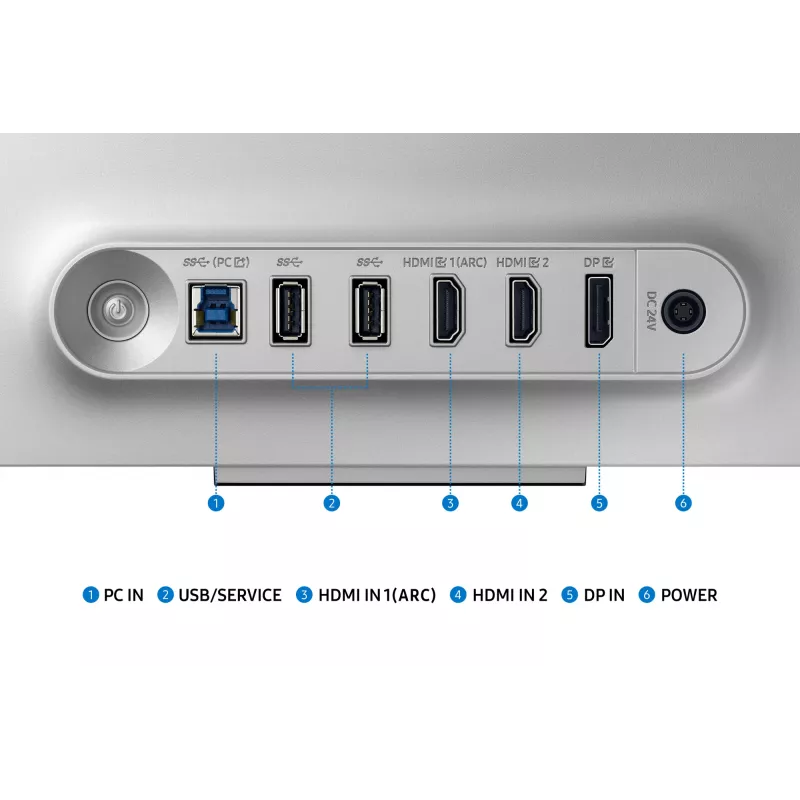 Samsung G80SD computermonitor 81,3 cm (32 inch) 3840 x 2160 pixel 4K Ultra HD OLED zilver