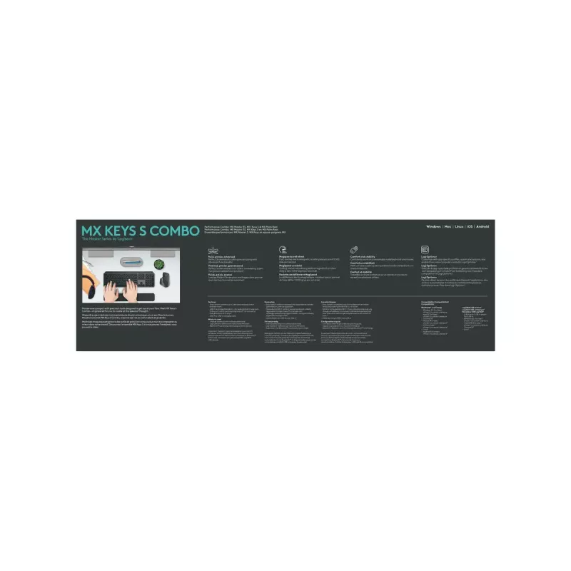 LOGITECH MX Keys S Combo - grafiet - QWERTY US/International