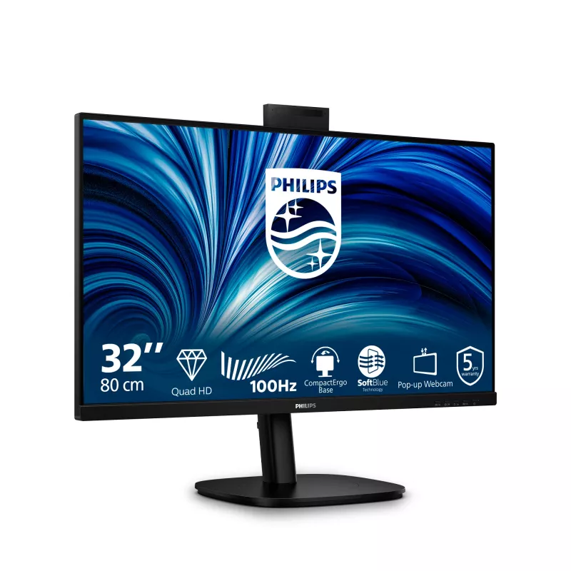 Philips 3000 serie 32B2U3601H/00 Computerscherm 80 cm (31,5 inch) 2560 x 1440 Pixel Quad HD LCD Zwart