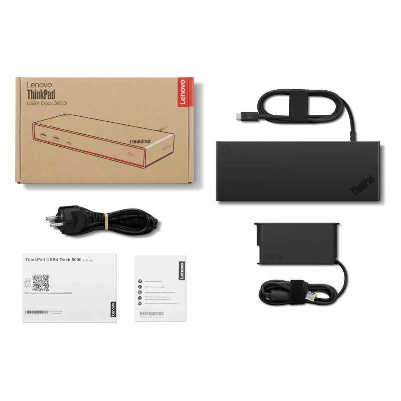 Lenovo ThinkPad USB4 Dock 5000 Bedraad Thunderbolt 4 Zwart