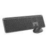 LOGITECH Signature slank Combo Mk950 - draadloos toetsenbord/muis - Graphite - Qwerty US/Int'l