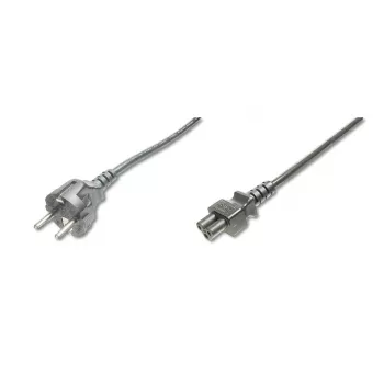 DIGITUS stroomkabel, CEE 7/7 (Type-F) - C5 M/F, 75 cm H05VV-F3G 0,75 mm² zwart