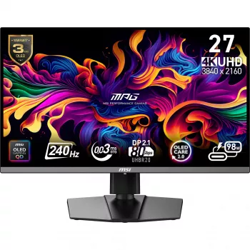 MSI MPG 272URXDE QD-OLED computermonitor 67,3 cm (26,5 inch) 3840 x 2160 pixel 4K Ultra HD Zwart