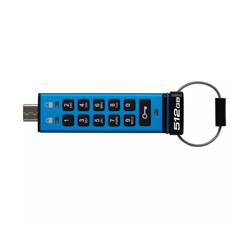 USB-STICK 512GB Kingston IronKey Keypad 200C AES-256 USB-C retail