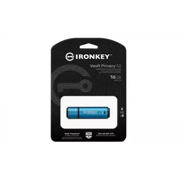 Kingston Technology IronKey 16GB Vault Privacy 50 AES-256 versleuteld, FIPS 197