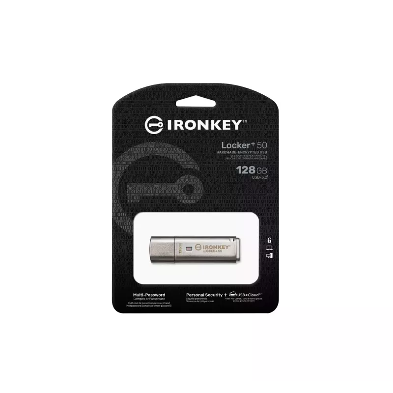 Kingston Technology IronKey 128GB IKLP50 AES USB met 256-bits versleuteling