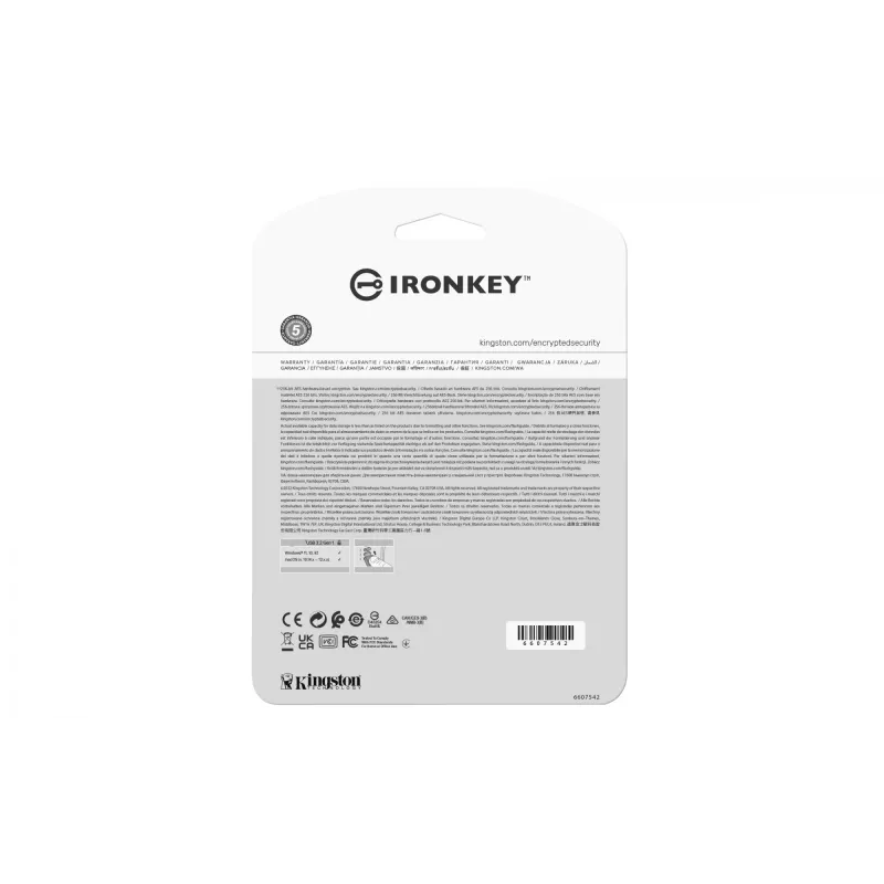 Kingston Technology IronKey 32GB USB-C Vault Privacy 50C AES-256 versleuteld, FIPS 197
