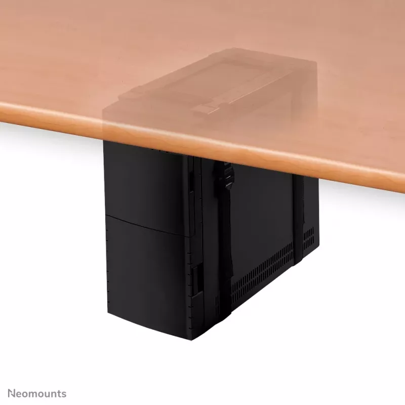 Neomounts CPU-D025BLACK CPU-houder - max 20 kg - universeel, op bureau te monteren CPU-houder, 20 kg, zwart, staal, Taiwan, 700 mm