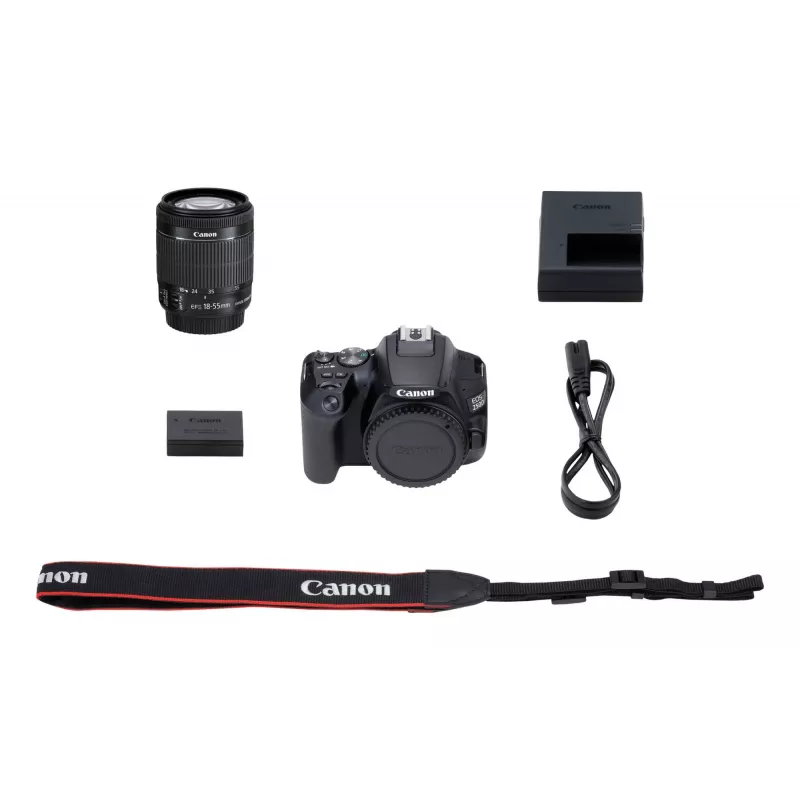 Canon EOS 250D+EF-S 18-55mm spiegelreflexcamera-kit 24,1 MP CMOS 6000 x 4000 pixel zwart