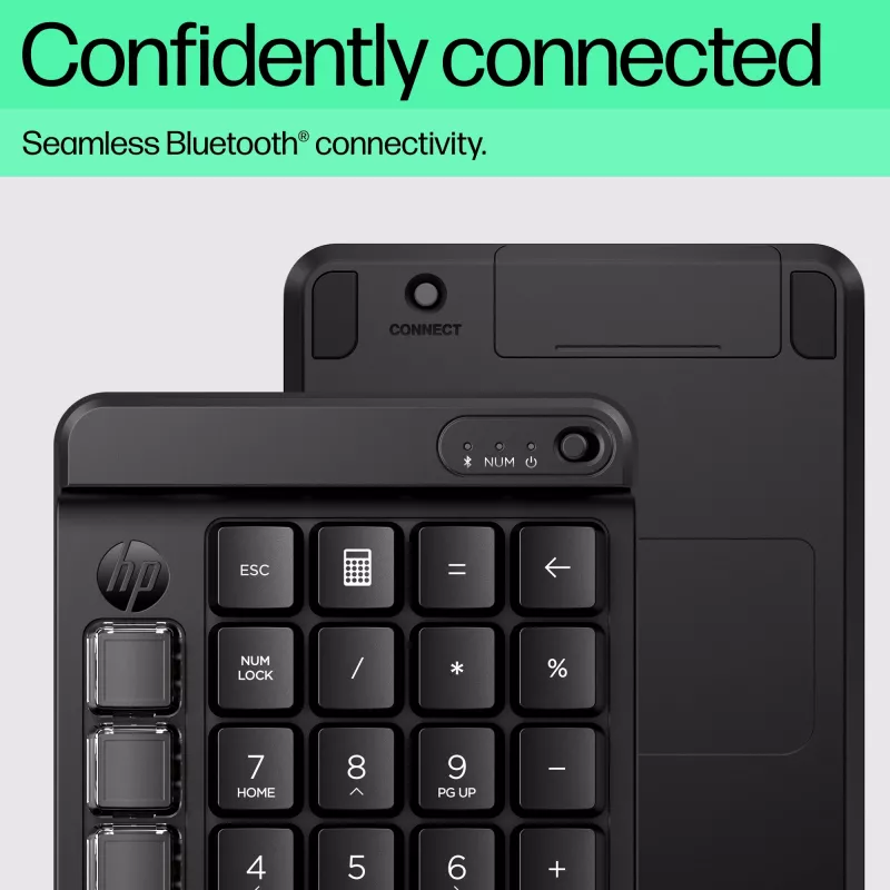 HP 435 programmeerbaar draadloos toetsenbord, Bluetooth, zwart