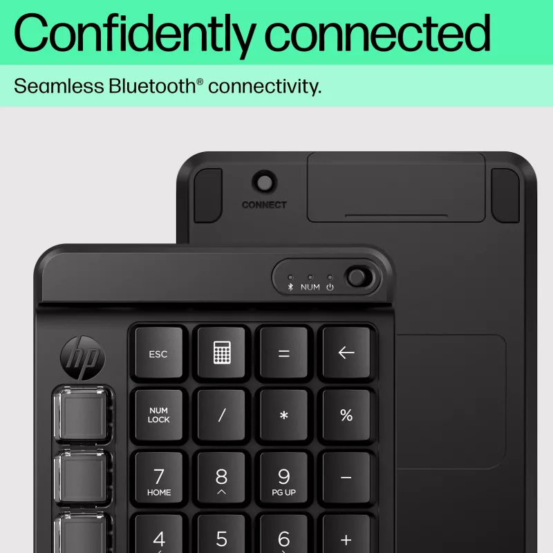 HP 435 programmeerbaar draadloos toetsenbord, Bluetooth, zwart