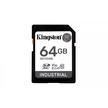 Kingston Technology 64 GB SDXC industrie-flashgeheugen UHS-I pSLC