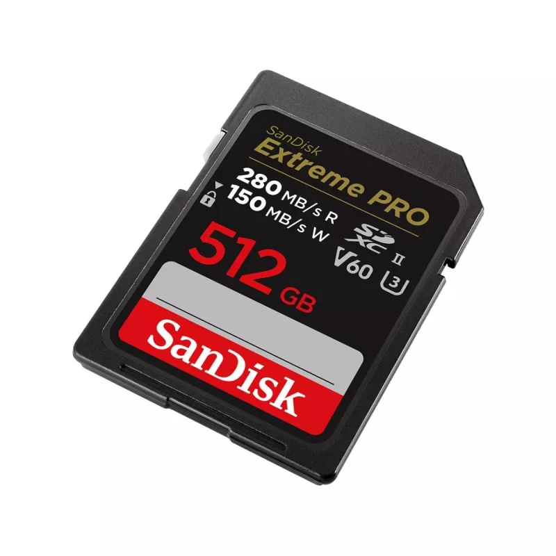WESTERN DIGITAL SanDisk PRO 512GB V60 UHS-II SD-KAARTEN 280/150MB/S V60 C10 UHS-II
