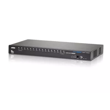 ATEN 16-poorts USB - HDMI KVM-switch met USB-perifere aansluiting, 1920 x 1200 pixels, WUXGA, 8,66 W, zwart
