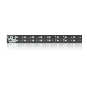 ATEN 16-poorts USB - HDMI KVM-switch met USB-perifere aansluiting, 1920 x 1200 pixels, WUXGA, 8,66 W, zwart