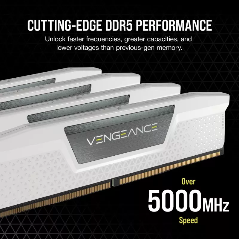 Corsair Vengeance CMK64GX5M2B6000Z30W, 64 GB, 2 x 32 GB, DDR5, 6000 MHz, 288-pins DIMM