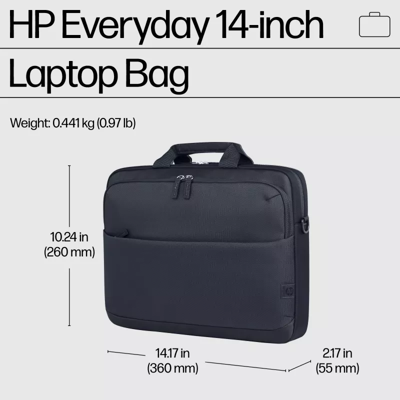 HP Everyday 14 inch laptoptas, aktetas, 35,8 cm (14,1 inch), schouderriem, 440 g