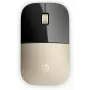 HP Z3700 goud draadloze muis, voor beide handen, optisch, RF draadloos, 1200 DPI, goud