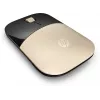 HP Z3700 goud draadloze muis, voor beide handen, optisch, RF draadloos, 1200 DPI, goud