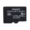Kingston Technology 8GB microSDHC Industrial C10 A1 pSLC-kaart + SD-adapter