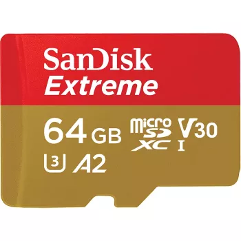 WESTERN DIGITAL Extreme microSDXC 64GB SD-adapter actiecamera's en drones 170MB/s 80MB/s A2 C10 V30 UHS-I U3