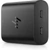 HP 600Q7AA 65 W GaN USB-C laptoplader, 2× USB-C, 20 V, zwart
