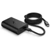 HP 600Q7AA 65 W GaN USB-C laptoplader, 2× USB-C, 20 V, zwart