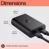 HP 600Q7AA 65 W GaN USB-C laptoplader, 2× USB-C, 20 V, zwart