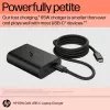 HP 600Q7AA 65 W GaN USB-C laptoplader, 2× USB-C, 20 V, zwart