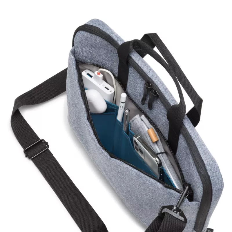 DICOTA schlank Eco Motion – 14-15,6 inch notebooktas – denimblauw / 600d RPE polyester