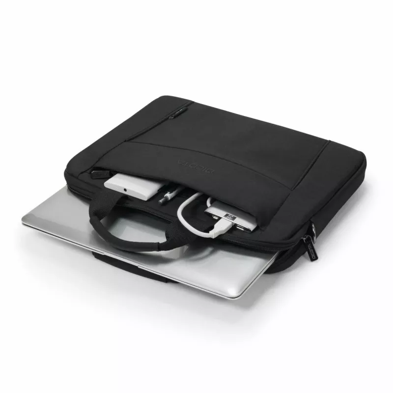 DICOTA Eco schlank Case Base - 15-15,6in notebooktas - zwart / 300d Rpet polyester