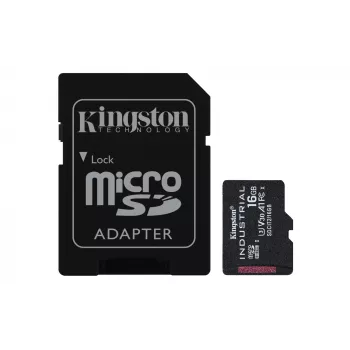 Kingston Technology 16GB microSDHC Industrial C10 A1 pSLC-kaart + SD-adapter