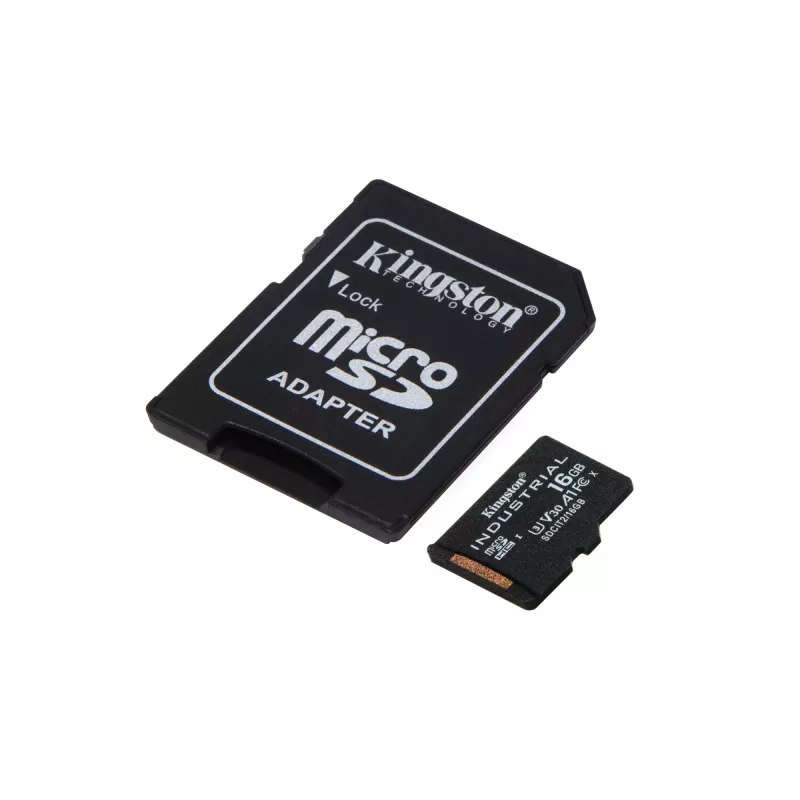 Kingston Technology 16GB microSDHC Industrial C10 A1 pSLC-kaart + SD-adapter