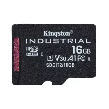 Kingston Technology 16GB microSDHC Industrial C10 A1 pSLC-kaart losse verpakking zonder adapter