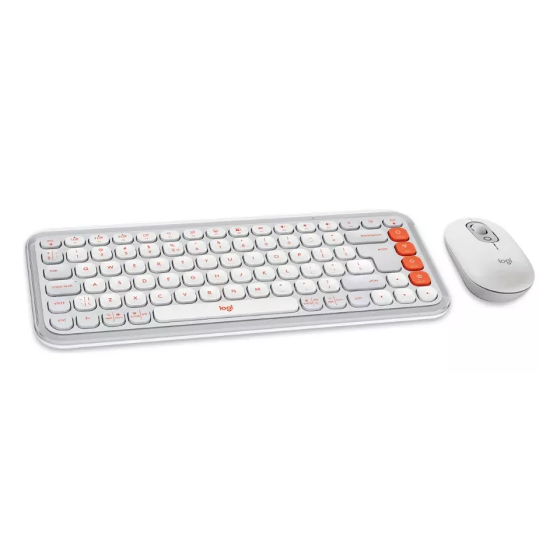 Logitech POP Icon Combo toetsenbord muis universeel Bluetooth QWERTY US International oranje wit