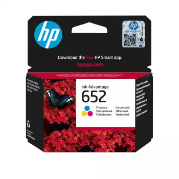 HP 652 tri-color originele Ink Advantage-printercartridge, cyaan, magenta, geel, 1 st., 200 pagina's