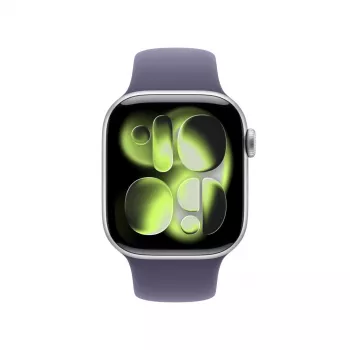 APPLE Watch Series 11 GPS + Cellular 42mm zilver aluminium behuizing met Purple Fog sportband S/M
