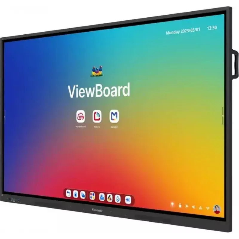 ViewSonic ViewBoard IFP7534 interactief scherm, 75 inch (190,5 cm), multitouch, Android 14 EDLA, 8 GB RAM, 450 cd/m², 40 W luidsprekers, zwart