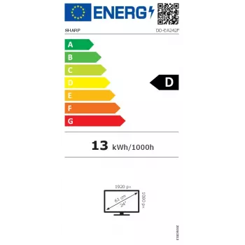 Sharp MultiSync EA242F computermonitor 24 inch Full HD 1920 x 1080 LCD zwart