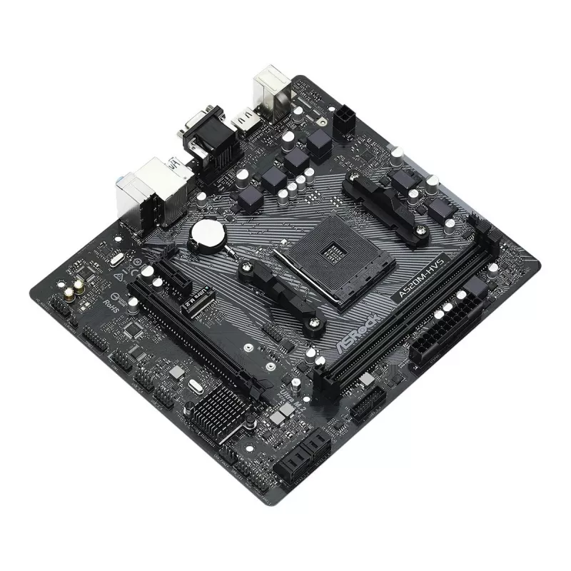 ASRock Moederbord A520M-HVS AM4 AMD A520 2 X DDR4 USB 3.2 SATA 3 7.1ch HD Audio mATX